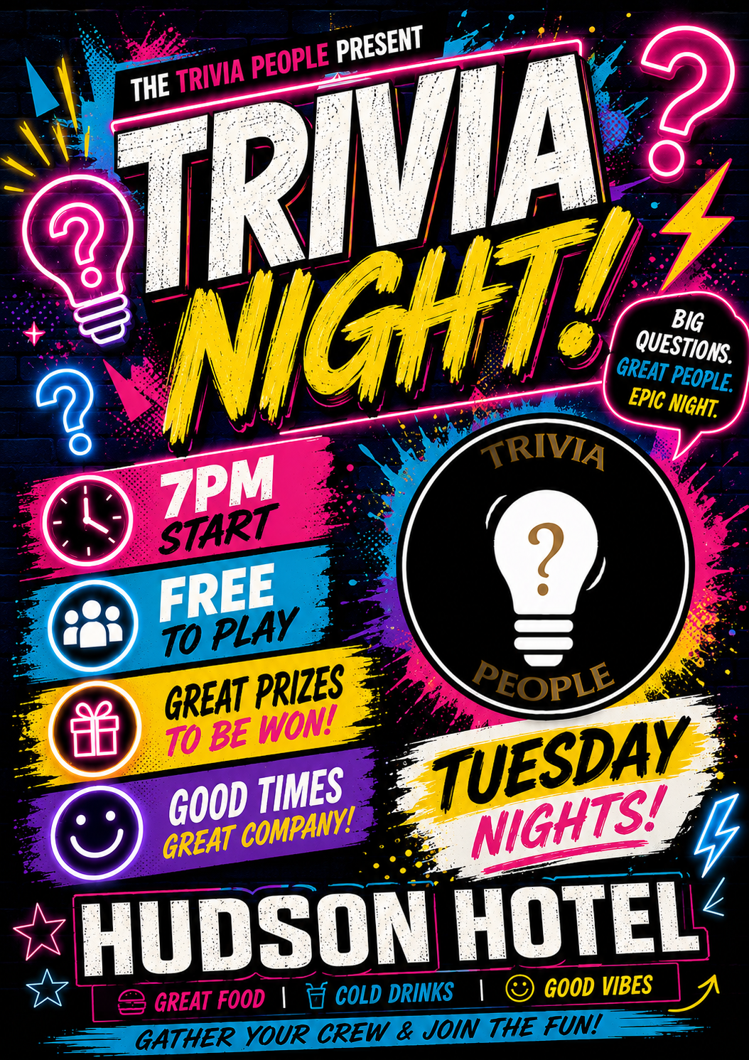 trivia tue hudsons